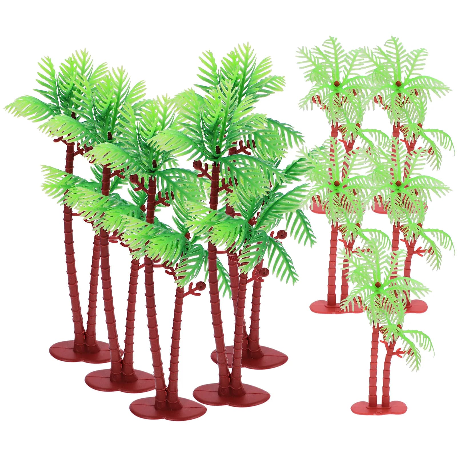 10 Pezzi Piccole Palme di Cocco in Plastica, Mini Piante Artificiali 8Cm, Decorazione Micro Paesaggio per Acquario, Giardino Fai-da-Te