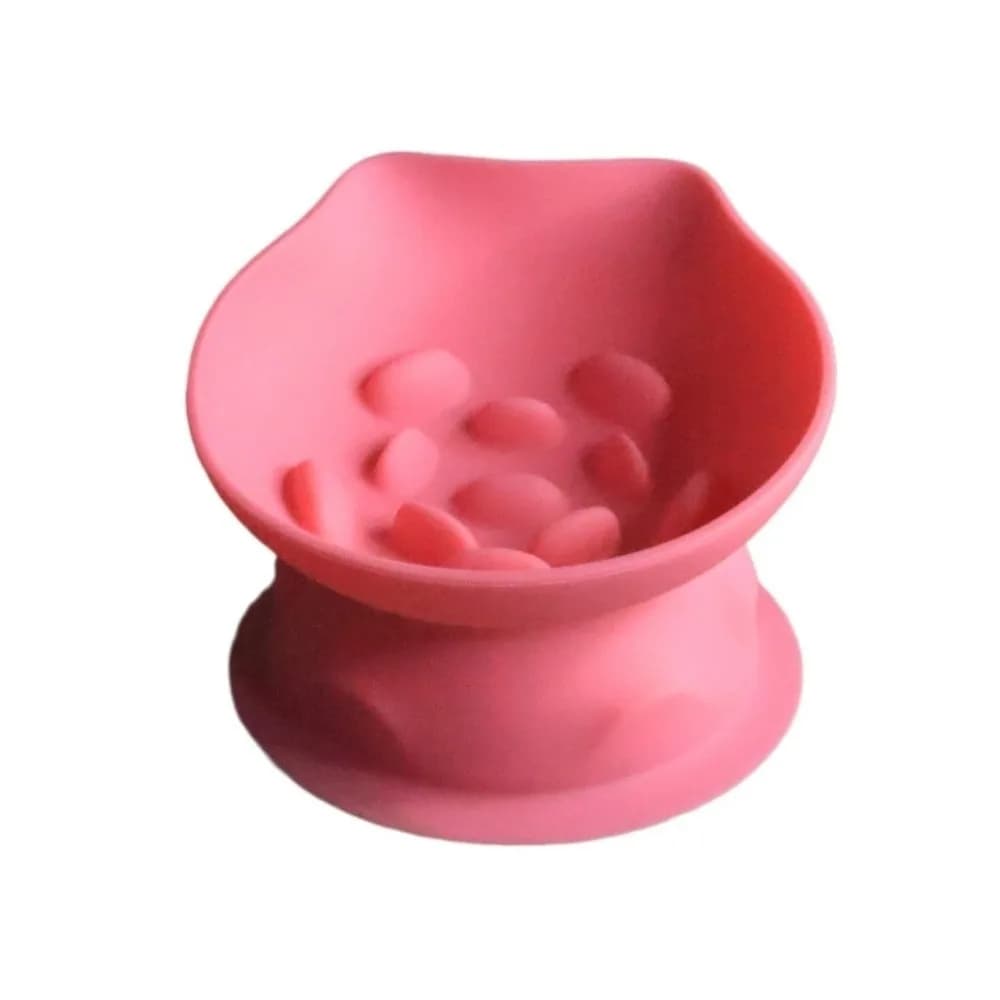 Ciotola Creativa in Silicone per Alimentazione Lenta, con Bordo Inclinato per Protezione del Collo, Ciotola Rialzata per Animali Domestici, Facile da Pulire, Anti-Ribaltamento, per Gatti e Cani