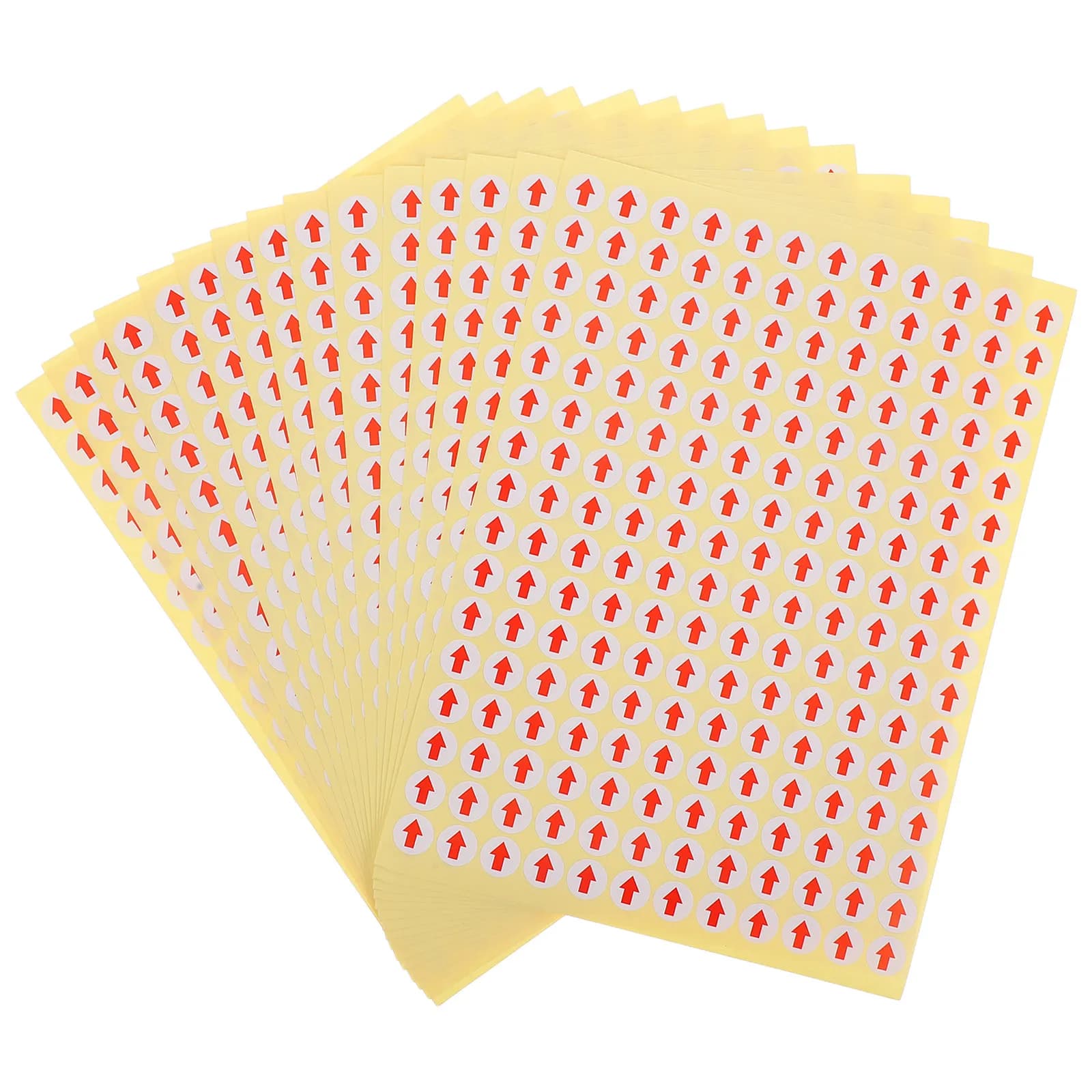 15Sheets Small Arrow Self-Adhesive Labels Marking Stickers for Factory Warehouse Item Identification Coding Signs