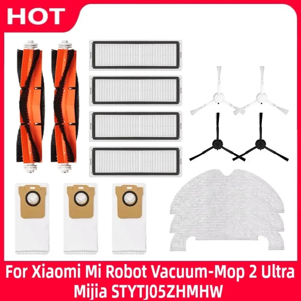 Accessori per Xiaomi Mi Robot Vacuum-Mop 2 Ultra: Spazzola Principale, Spazzola Laterale, Filtro HEPA, Panno per Pulizia, Sacchetti Raccoglipolvere STYTJ05ZHMHW