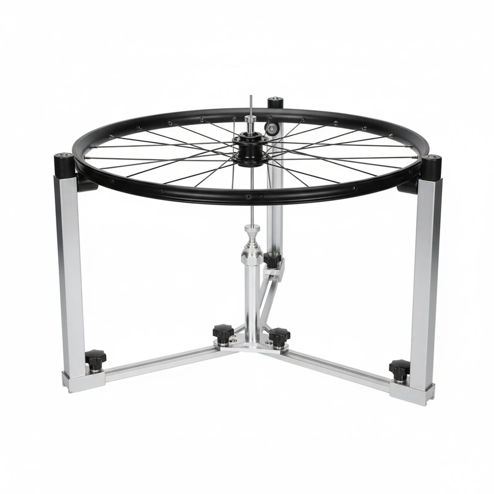 Supporto per la montaggio e la riparazione rapida delle ruote di bicicletta, ideale per la riparazione efficiente e la crimpatura dei raggi.