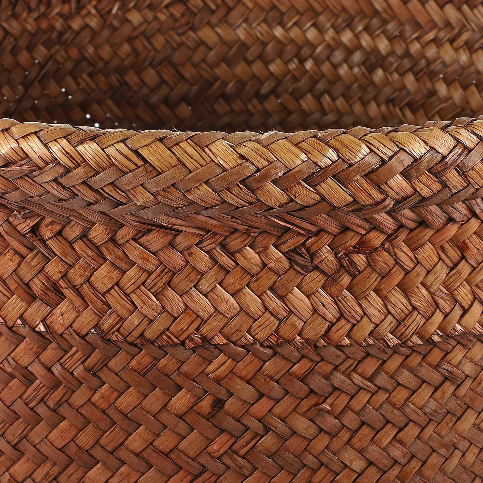 Cestino per Rifiuti in Paglia Naturale Intrecciata, Contenitore per Carta da Ufficio, Piccolo Bidone da Scrivania, Decorazione per Casa e Ufficio
