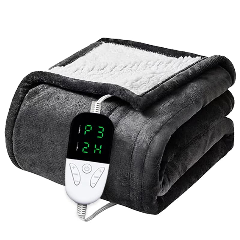 Coperta riscaldata-Manta elettrica,Manta morbida riscaldata con 6 livelli di riscaldamento e spegnimento automatico di 4 ore,Protezione sopra il calore