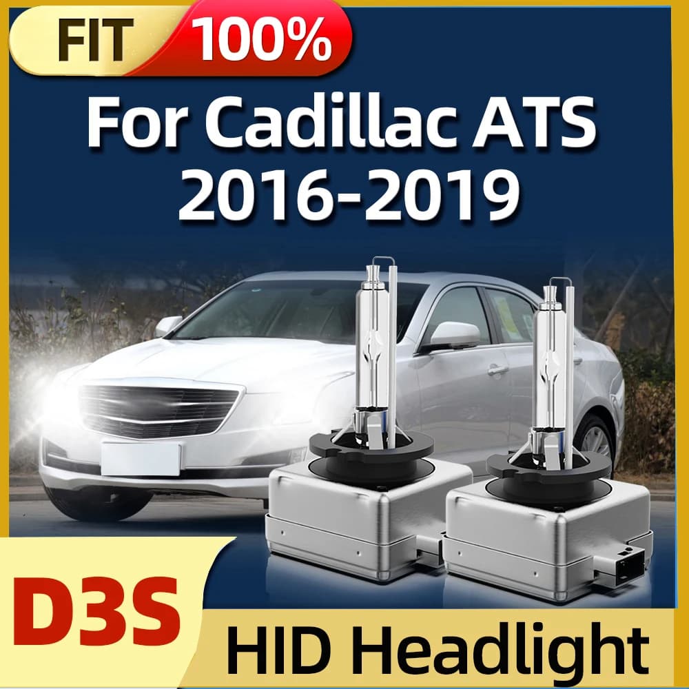 Roadsun 2 pz D3S HID lampadine Xenon faro faro luce auto 6000K bianco misura per Cadillac ATS 2016 2017 2018 2019
