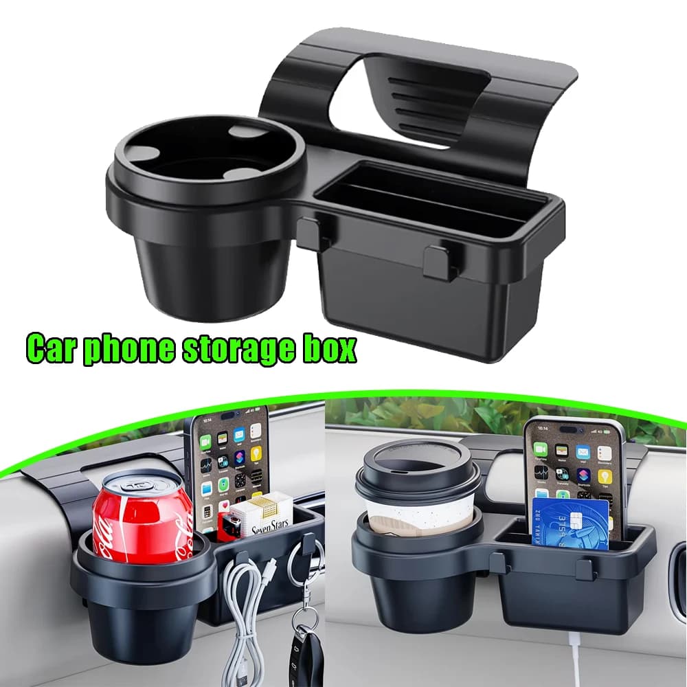 Supporto per telefono da portiera, Portabicchieri per auto, Vassoio portaoggetti da finestrino, Tasca portaoggetti a barilotto, Supporto da appendere, Accessori per interni auto