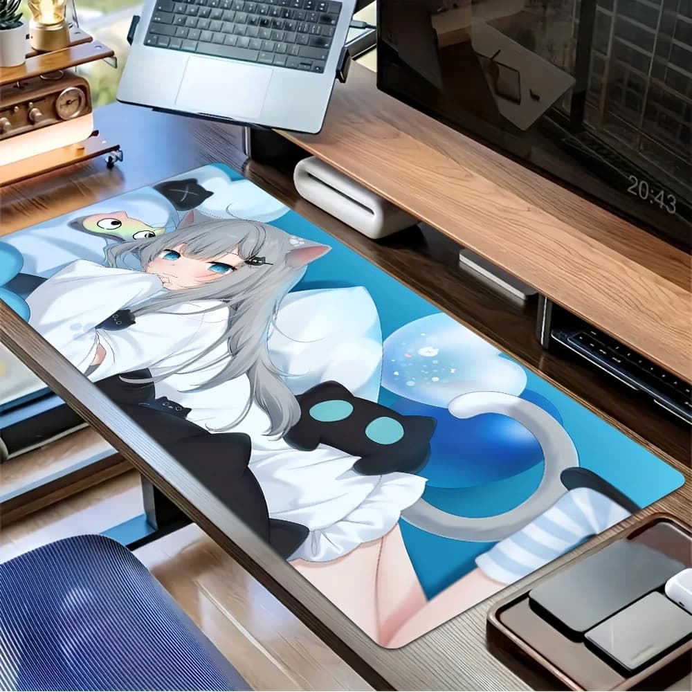 Tappetino da Scrivania Moderno, Mousepad Confortevole, Superficie in Tessuto Morbido, Base in Gomma Stabile per Gaming, PC, Laptop, Tastiera, Setup da Ufficio