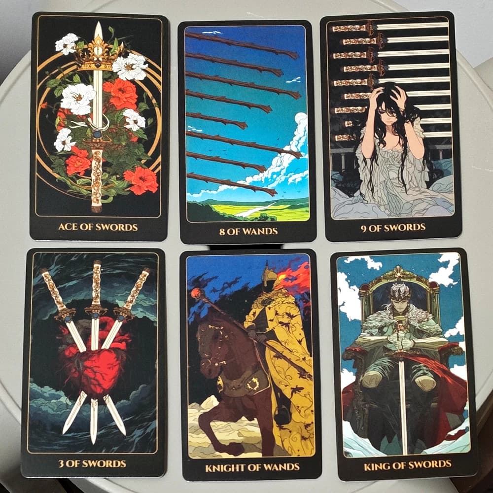 10.3*6cm Tarot Cards Ukiyo Tarot Deck (78 Cards) – A Journey Into The Floating World | Aesthetic Anime & Vintage Art Style
