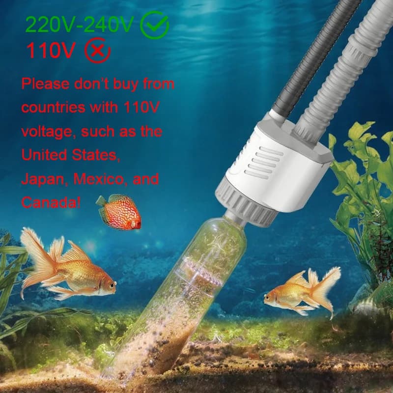 Acquario Cambio Acqua Pompa Elettrica Serbatoio di Pesce Strumento di Pulizia Vuoto Scambiatore di Acqua Ghiaia Pulitore Sifone Filtro Pompa 30W 220v