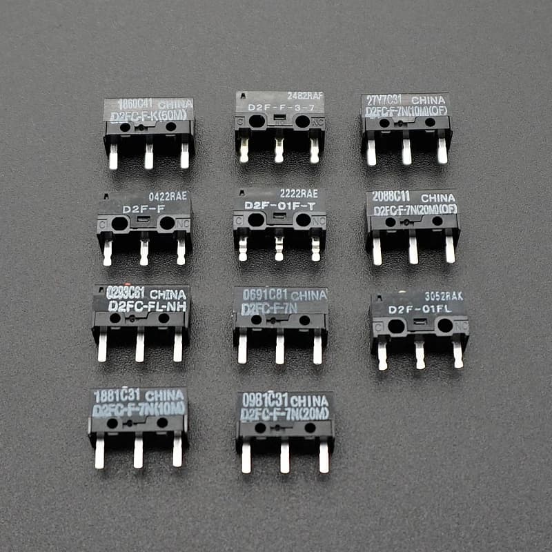 2 pz Originale Mouse Micro Interruttore D2FC-F-7N 10 M 20 M DI Per OMRON 60MN D2FC-F-K 50 m D2FC-FL-NH D2F-F D2F-01FL D2F-01FL D2F-01F-T D2F-F-3-7