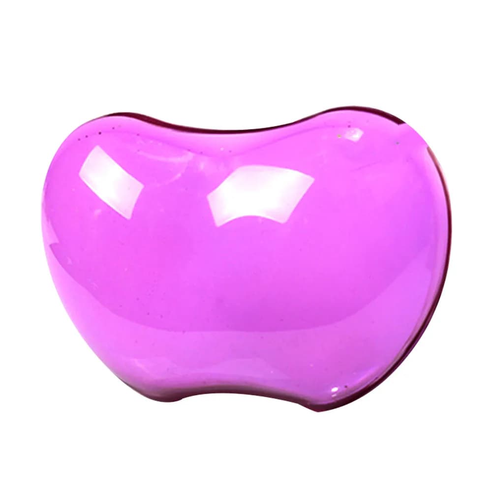 Tappetino per Mouse in Silicone Trasparente Grande con Poggiapolsi Ergonomico, Base Antiscivolo e Superficie Liscia, Design Viola