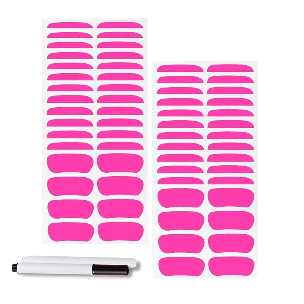 Set di 100 Adesivi Neri per Occhi Sportivi per Tifosi di Baseball, Softball, Football, Lacrosse - Adesivi Traspiranti per Occhi con 2 Penne