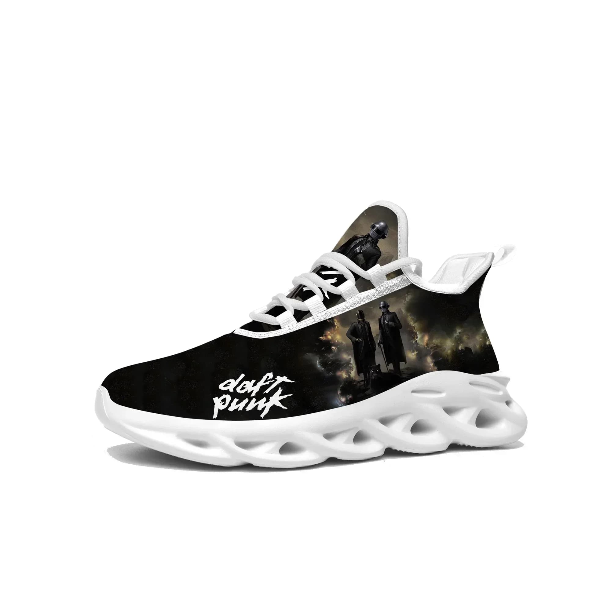 Daft Punk Rock Flats Sneakers Mens Womens Sports Running Shoes High Quality Sneaker Customization Shoe Lace Up Mesh Footwear