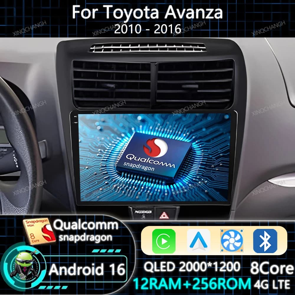 Android 15 Car Radio Carplay Auto For Toyota Avanza 2010 2011 2012 2013 2014 2015 2016 Multimedia Video Player Head Unit 2DIN BT