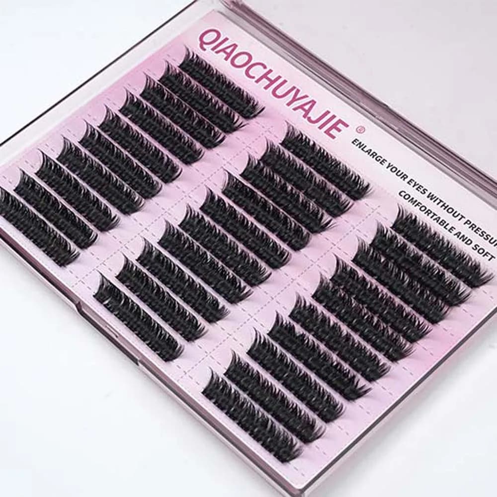 Extensions L-shaped eyelashes, Fake Fa-da-Te Fins, Eyelashes Individual to Obliqui and Alati, Long Duration, Segmentate