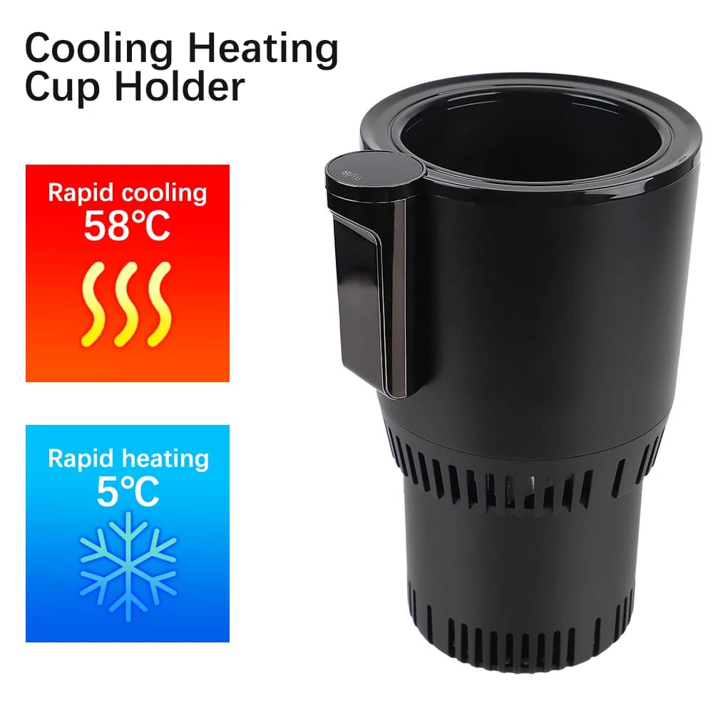 Car Cooling Heating Glasses Temperature Display Smart Cup DC 12V Water Heat Exchanger Bottle Heat Conservation Refrigeration Kettle