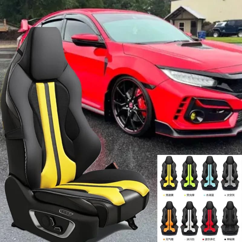FOR HONDA CIVIC TYPE R Cushion Car Seat Mesh Back Seat Lumbar Backrest Massage Brace Back Support Home Office