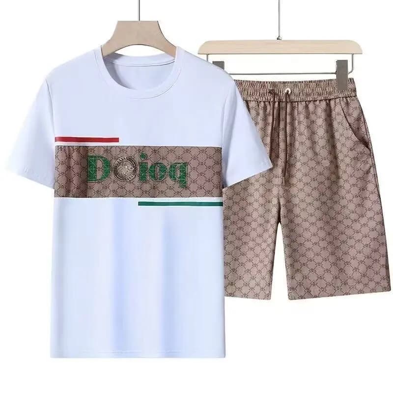 Casual Men's Short Sleeve T-Shirt And Shorts Set Summer Trendy Brand 2026 New Style Teenagers Polyester Fiber Made in China