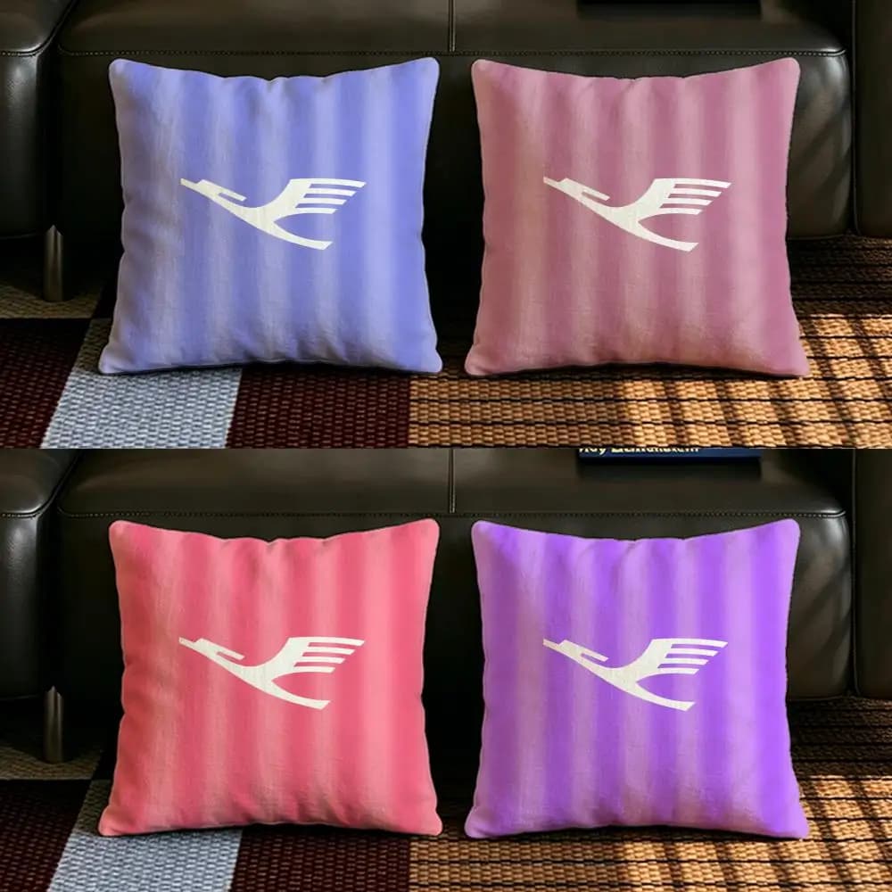 L-Lufthansa German Airlines-S Set di fodere per cuscini in lino naturale, decorazione tutto in uno per divano, camera da letto e sedia