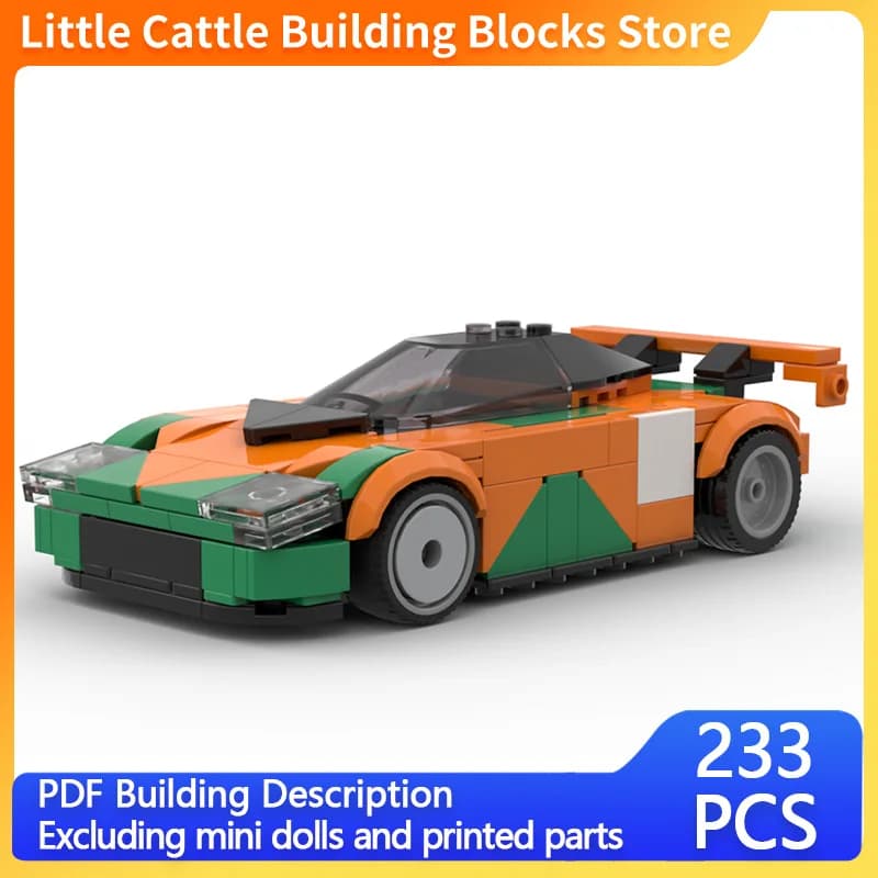 Speed Racing Car Model MOC Building Bricks 787B Top Tier Sports Car Modular Technology Children Holiday Gifts Assemble Toys Suit