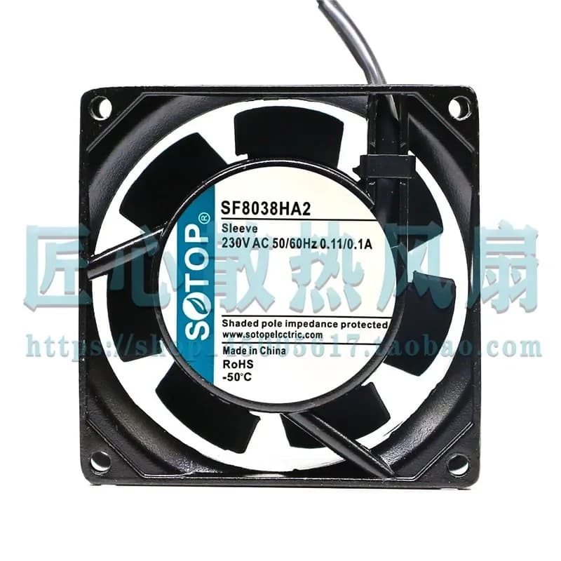 SOTOP SF8038HA2 Cooling Fan for AC 220V 0.11A 80x80x38mm 8cm