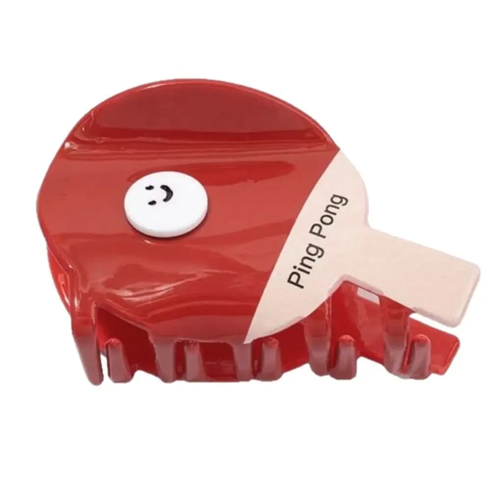 Carino dolce racchetta da ping pong forcina piccola fata artiglio per capelli clip cartone animato antiscivolo forcina da badminton decorazione da donna