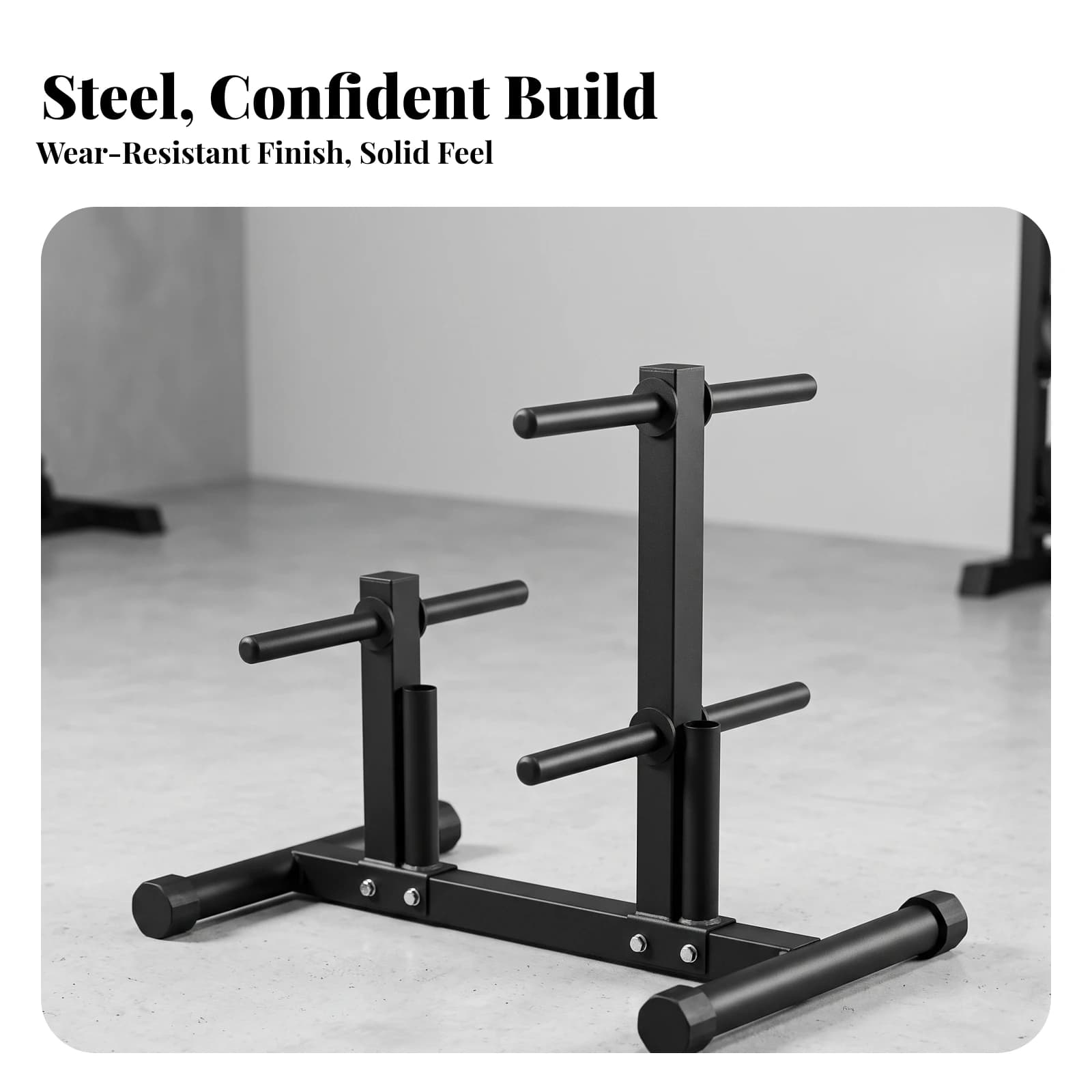 Weight Plate Storage Rack Compact Weight Plate Rack Floor-Standing Stable for Home Gym Owners