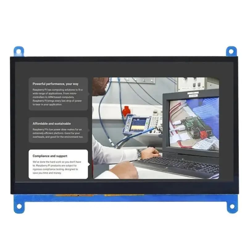 7 inch Touch Screen LCD display compatible with HDMI resolution 1024x600 capacitive Touch Screen support systems for Raspberry Pi
