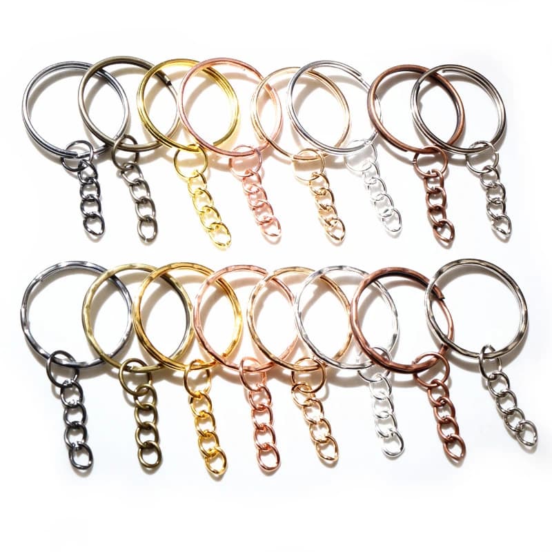 20 pezzi portachiavi portachiavi rotondi con portachiavi con portachiavi con anello per portachiavi per portachiavi fai da te accessori per la creazione di gioielli