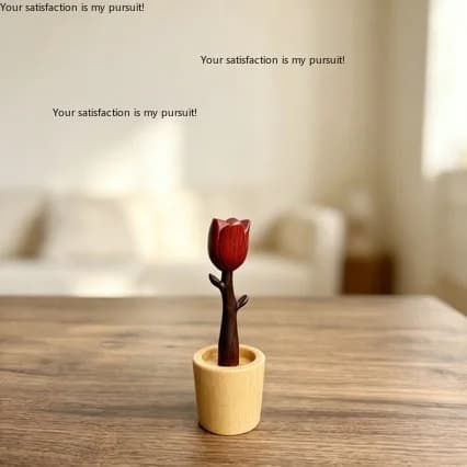 Solid Wood Red Rose Aroma Diffuser Creative Desktop Ornament Home Fragrance Decor Birthday Gift