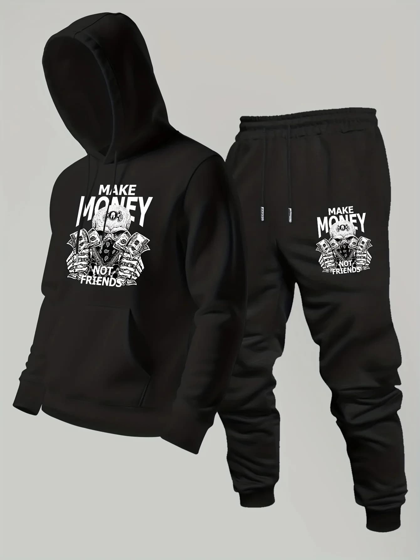 2026 new Men's Printed Hoodie Sweatshirt & Pants 2PCS Set Autumn Winter Casual Sport Outdoor Tracksuit Male Long Sleeve Tops