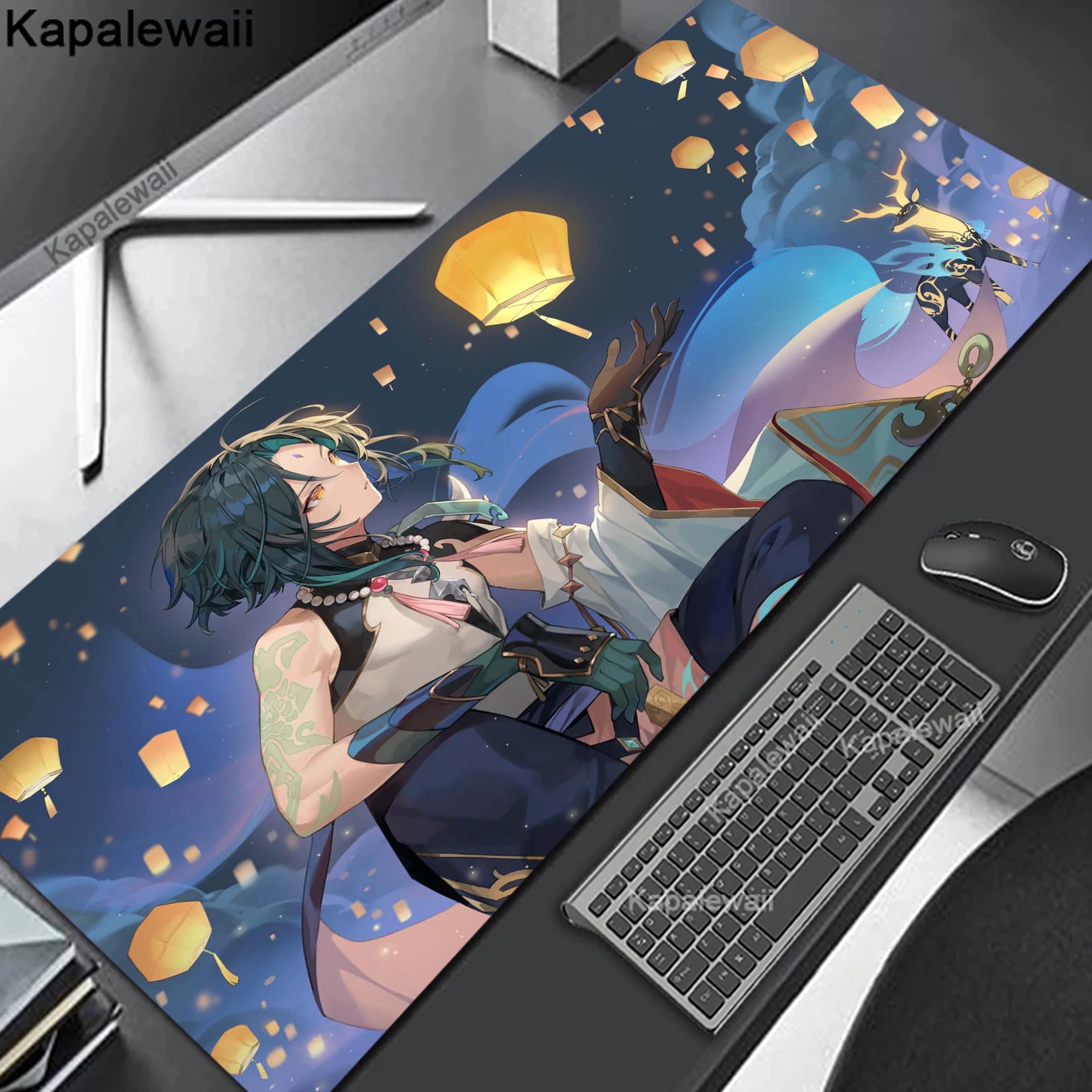 Genshin Impact Mousepad Gamer Mouse Pad Gaming Desk Mat Alfombrillas De raton tappetino per Mouse tappetini per tastiera 900x400 tastiera Mousepad