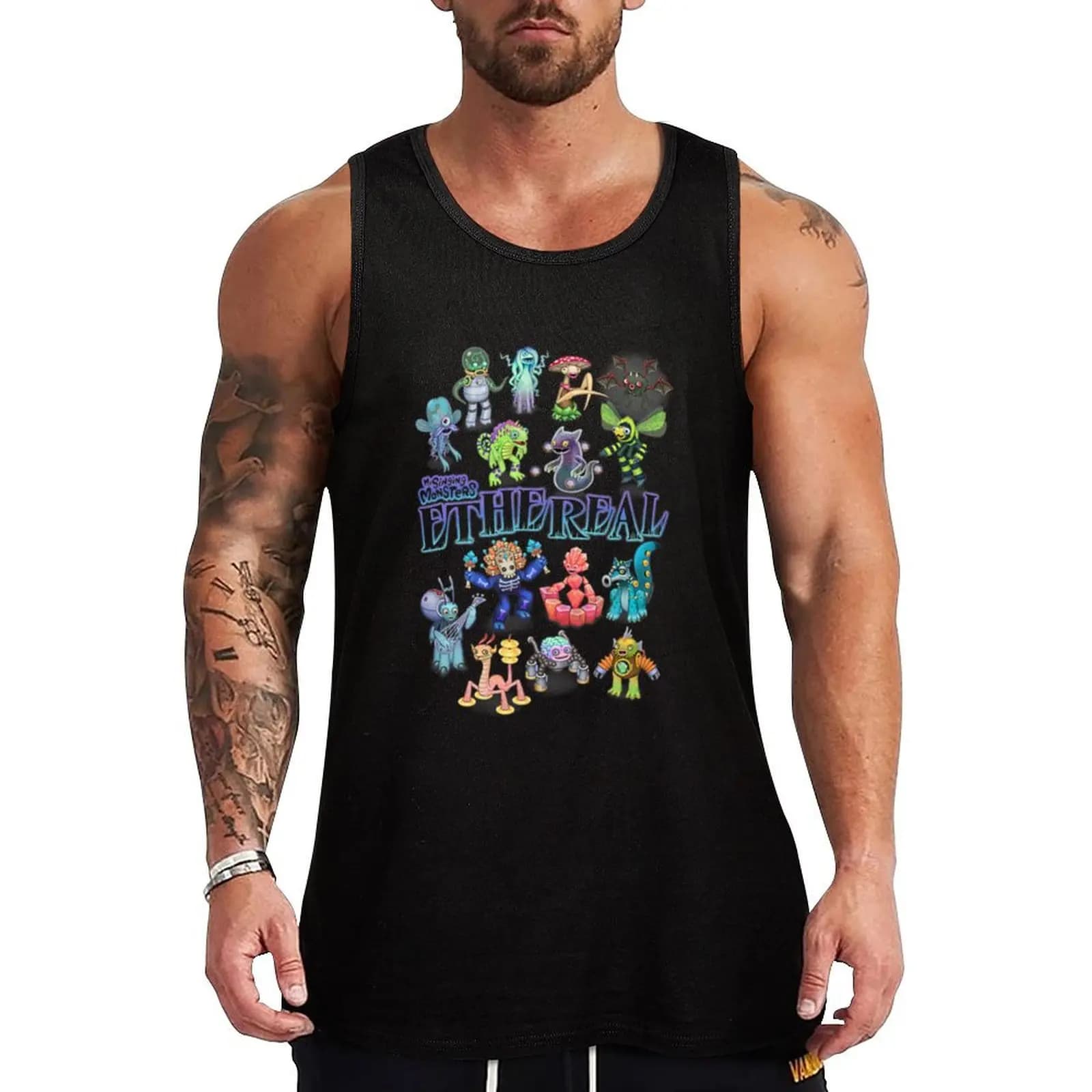 Ethereal Monsters Premium Tank Top Maglietta senza maniche ampia e casual da indossare ogni giorno, per l'estate
