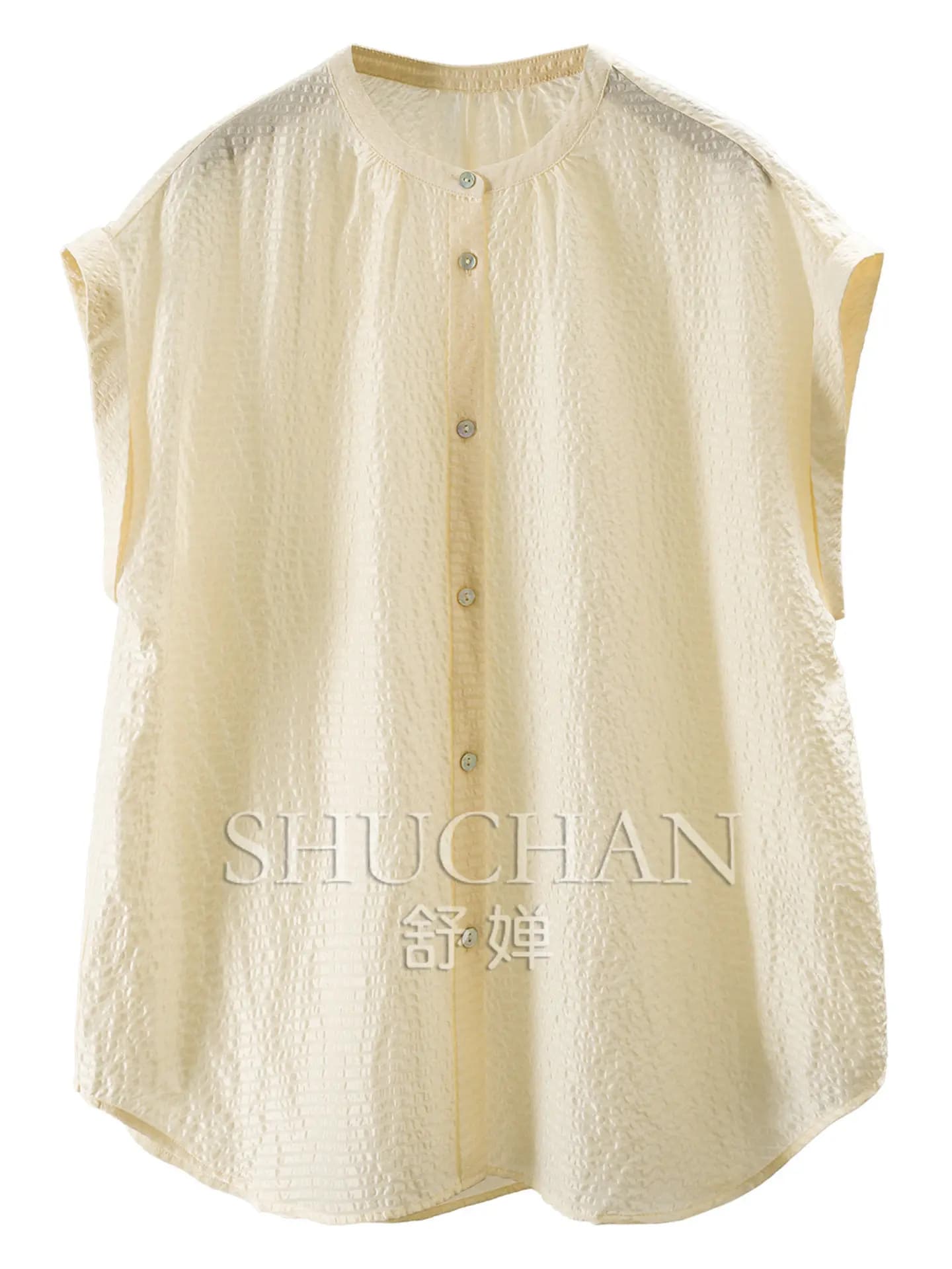 Shirt Milk White Soft Light Loose 100% Natural Silk Horizontal Crepe Arc Pendulum Bag Rotator Sleeve Shirt Women's 55M8