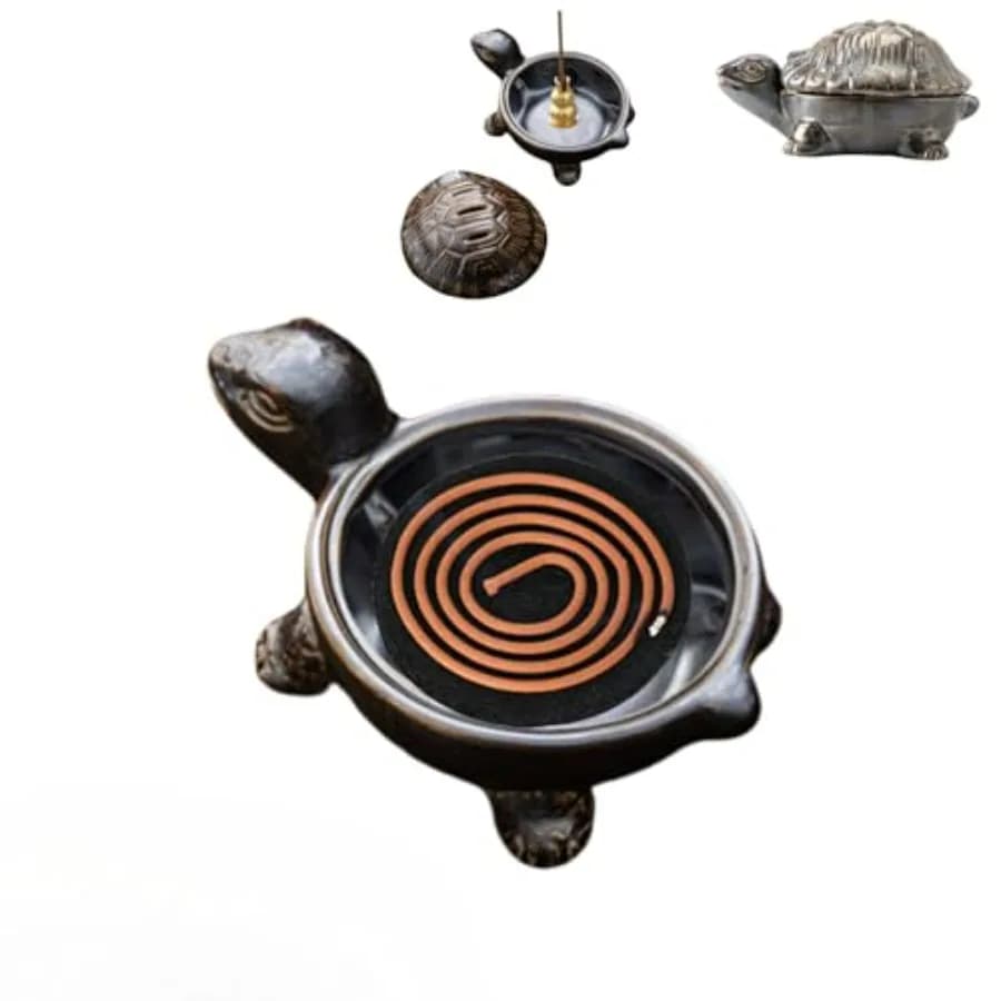 Ceramic Incense Burner, Multi-Functional Incense Burner Holder for Incense Sticks, Coil Incense and Cones, Perfect Home Decor