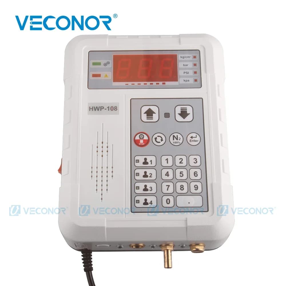 Tavolo di controllo della pressione di gonfiaggio Gonfiatore automatico di pneumatici Strumento di calibrazione dei pneumatici per gonfiaggio e sgonfiaggio rapido con display LCD/LED