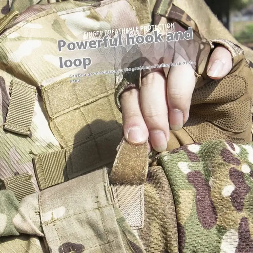 Half finger tactical gloves with sun protection Anti-slip abrasion resistant Features for cycling Fiess Sport outdoor