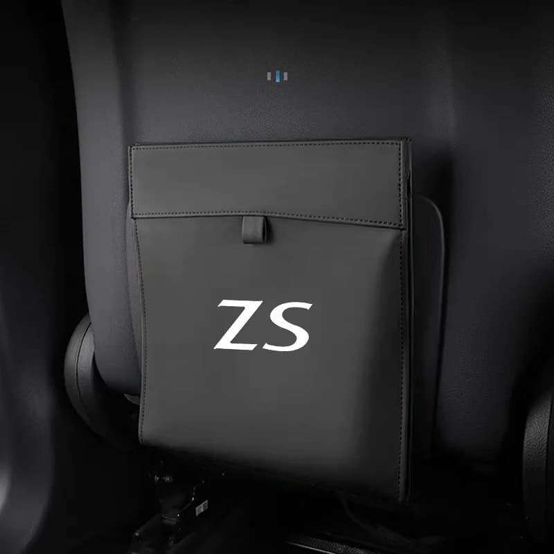 Sacco della spazzatura per auto ad adsorbimento magnetico Bidone della spazzatura impermeabile automatico Sedile sospeso per riporre e pulire Bidone della spazzatura in pelle per MG ZS