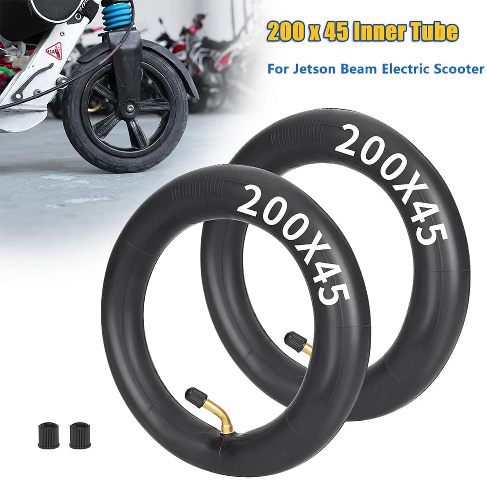 Camere d'aria 200x45 con valvola ad angolo, camera d'aria 8x1 1/4, per parti di pneumatici di ricambio per scooter elettrici pieghevoli con fascio Jetson per bici A