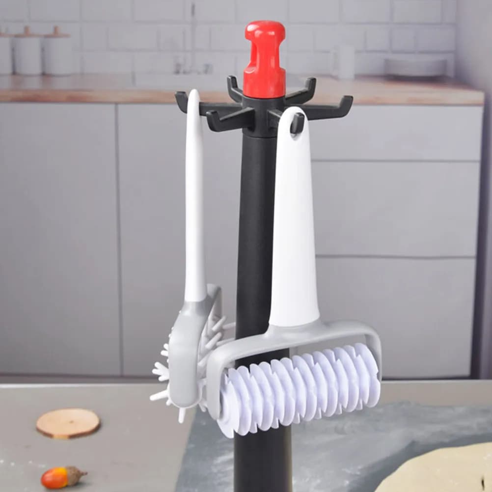Set di 2 Rulli per Pizza con Taglierina a Reticolo, Superficie Liscia in PP, Controllo Massimo della Pressione per Croste di Pizza e Pasticceria