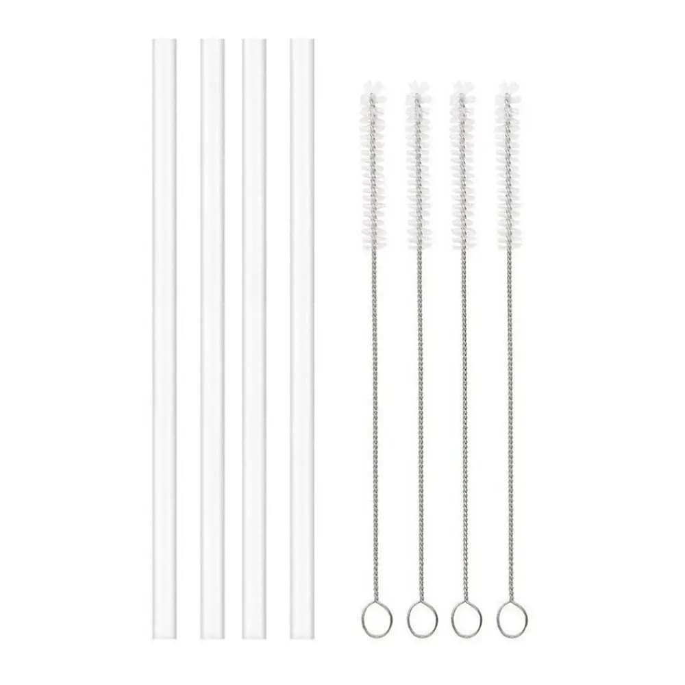 9mm straight cup bowl vacuum cup Themos Cup Bottle spare straw with brush suitable for Stanley 18-40oz