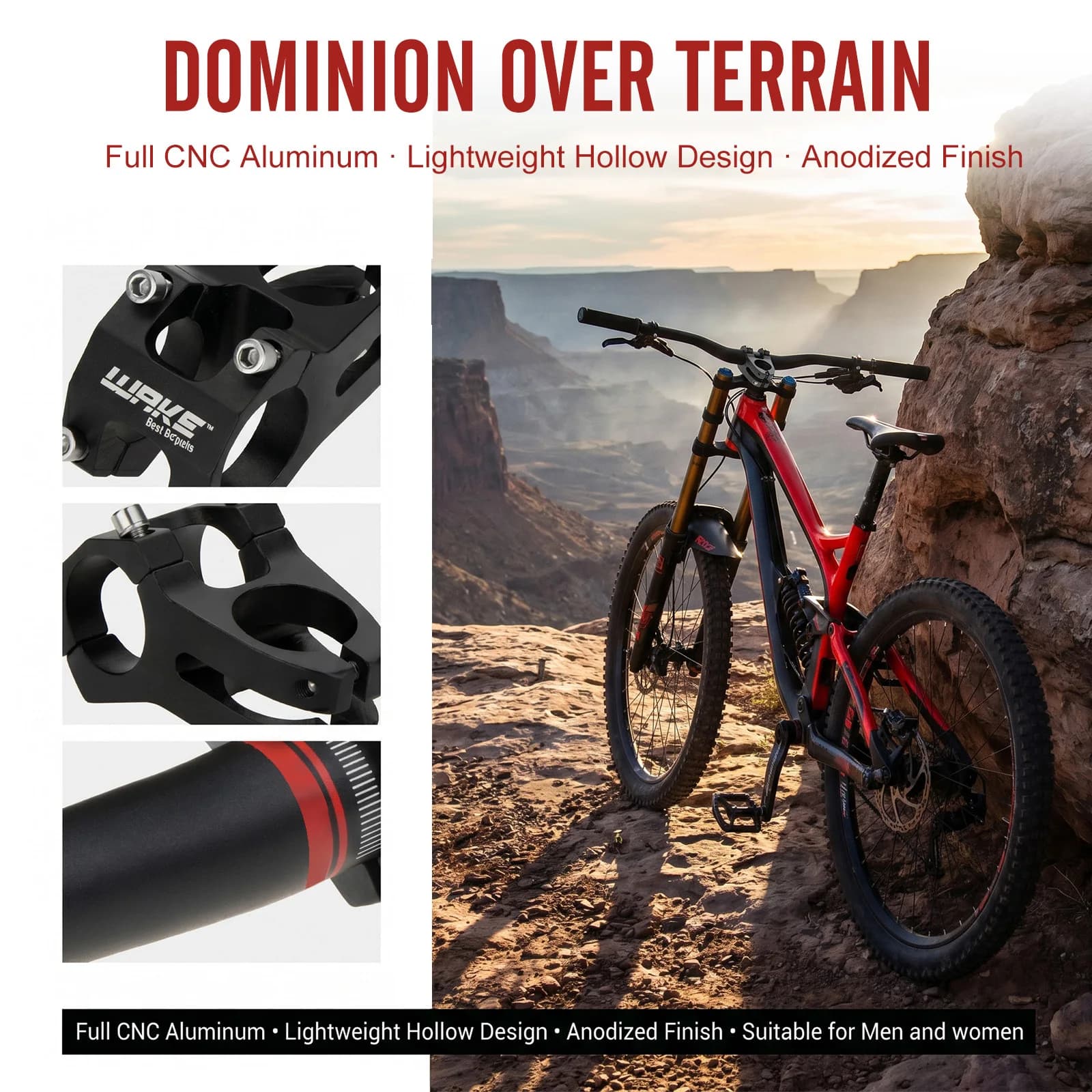31.8mm Short Handlebar Stem Ultra-Light CNC Aluminum Alloy Handlebar Clamp Short MTB Stem for Mountain Bikes