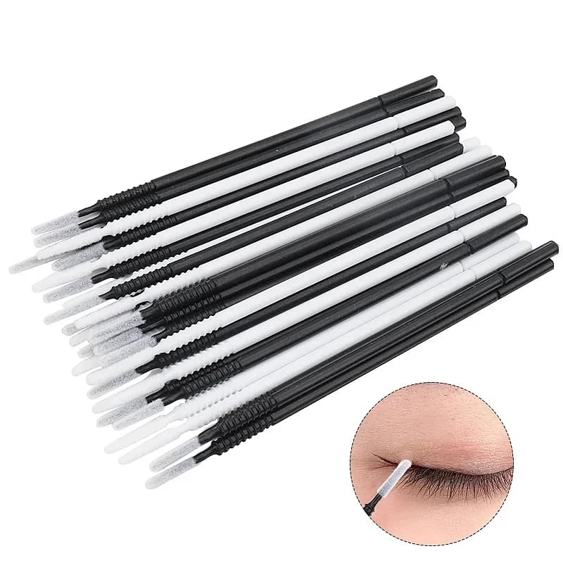 100 Pezzi Applicatori Microbrush con Manico, Pennelli Monouso a Spirale per Mascara, Strumenti per Trucco ed Estensione Ciglia