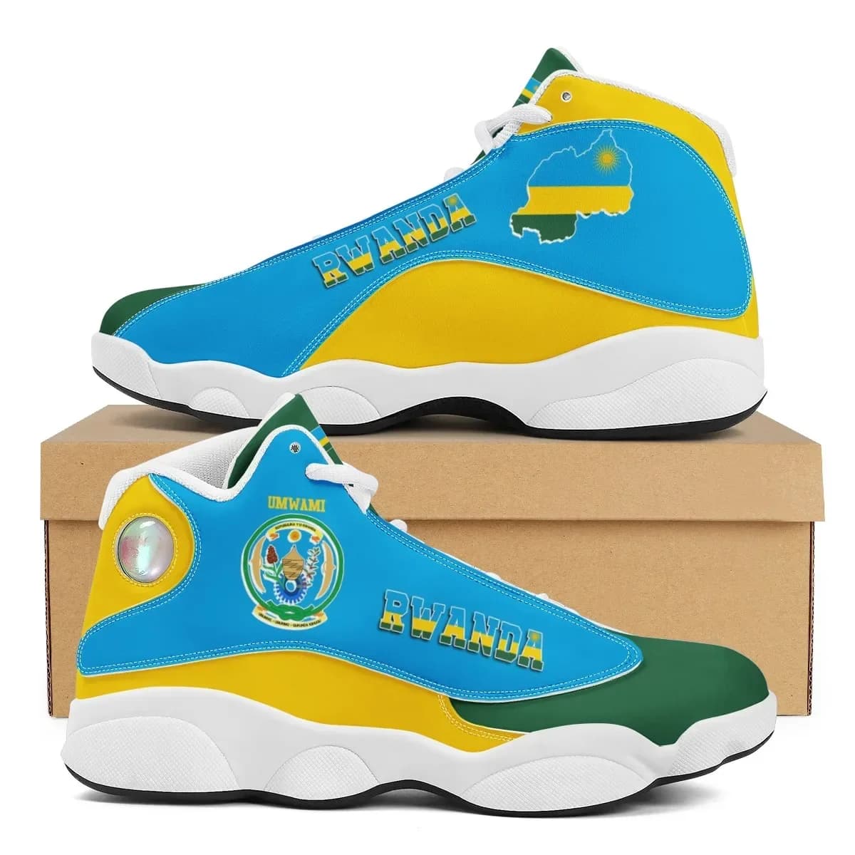 Sneakers con Stampa Bandiera del Ruanda per Adolescenti, Scarpe Casual Comode e Resistenti, Calzature da Corsa e Sport all'Aperto per Uomini e Ragazzi