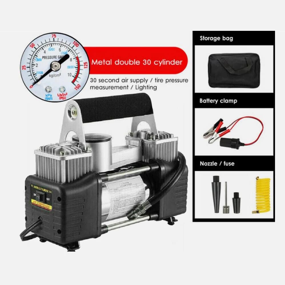Nuovo Compressore d'Aria Elettrico Portatile 12V 150PSI per Auto, SUV, Furgoni, Bici e Moto