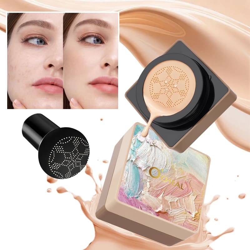 O'CHEAL Mushroom Cushion CC Cream Viso Light Cover Long Life Moisturizing Waterproof Control Oil Corrector BB Cream Makeup