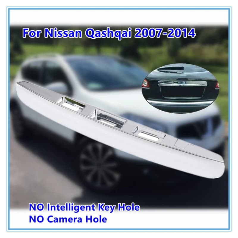 1 Pezzo Maniglia Posteriore del Portellone in Argento Senza I-Key e Telecamera, Copertura del Bagagliaio per Nissan Qashqai J10 JJ10 2007-2014