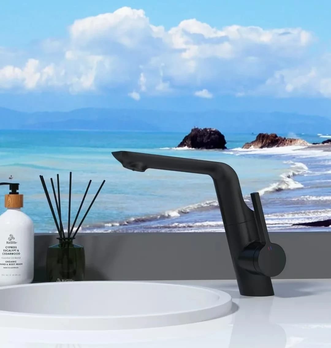 360 ° Rubinetto per lavabo girevole, spruzzo/Stream dual mode, miscelatore in ottone caldo/freddo, ottone senza piombo, risparmio idrico, installazione semplice