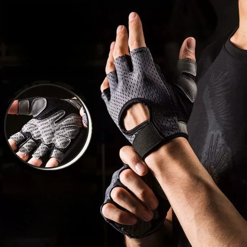 Men's and Women's Weight Lift Gloves, Mid-Size, Breathable, Anti-Slip with Gym and Bodybuilding Training Gel Bearings