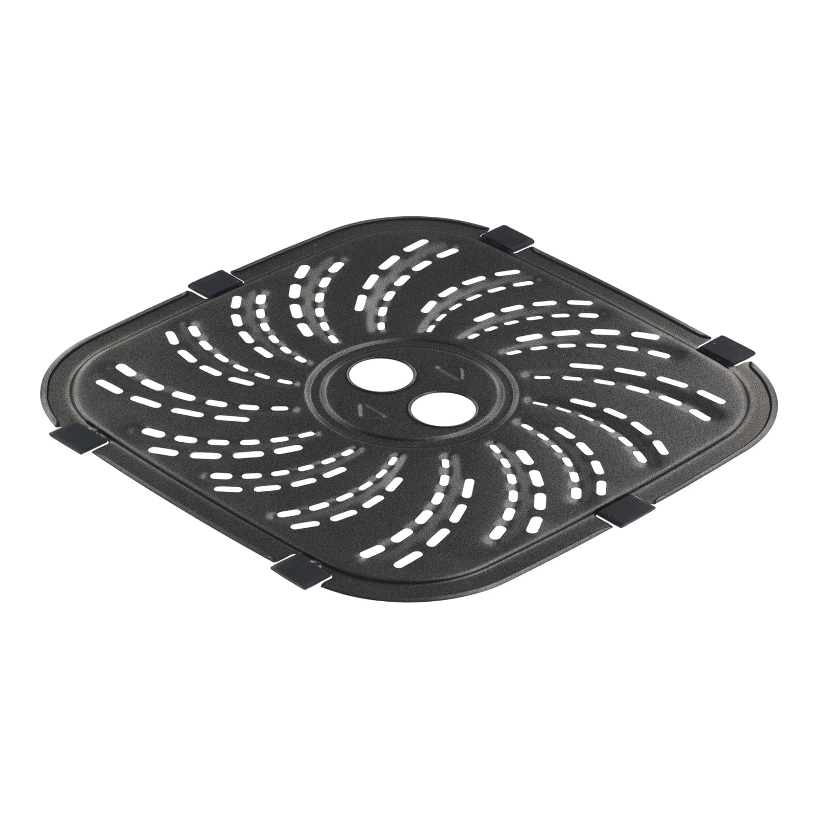 PowerXL and Vortex Pro 8QT air-fresh grill plate with 6 rubber tabs and easy maintenance functions