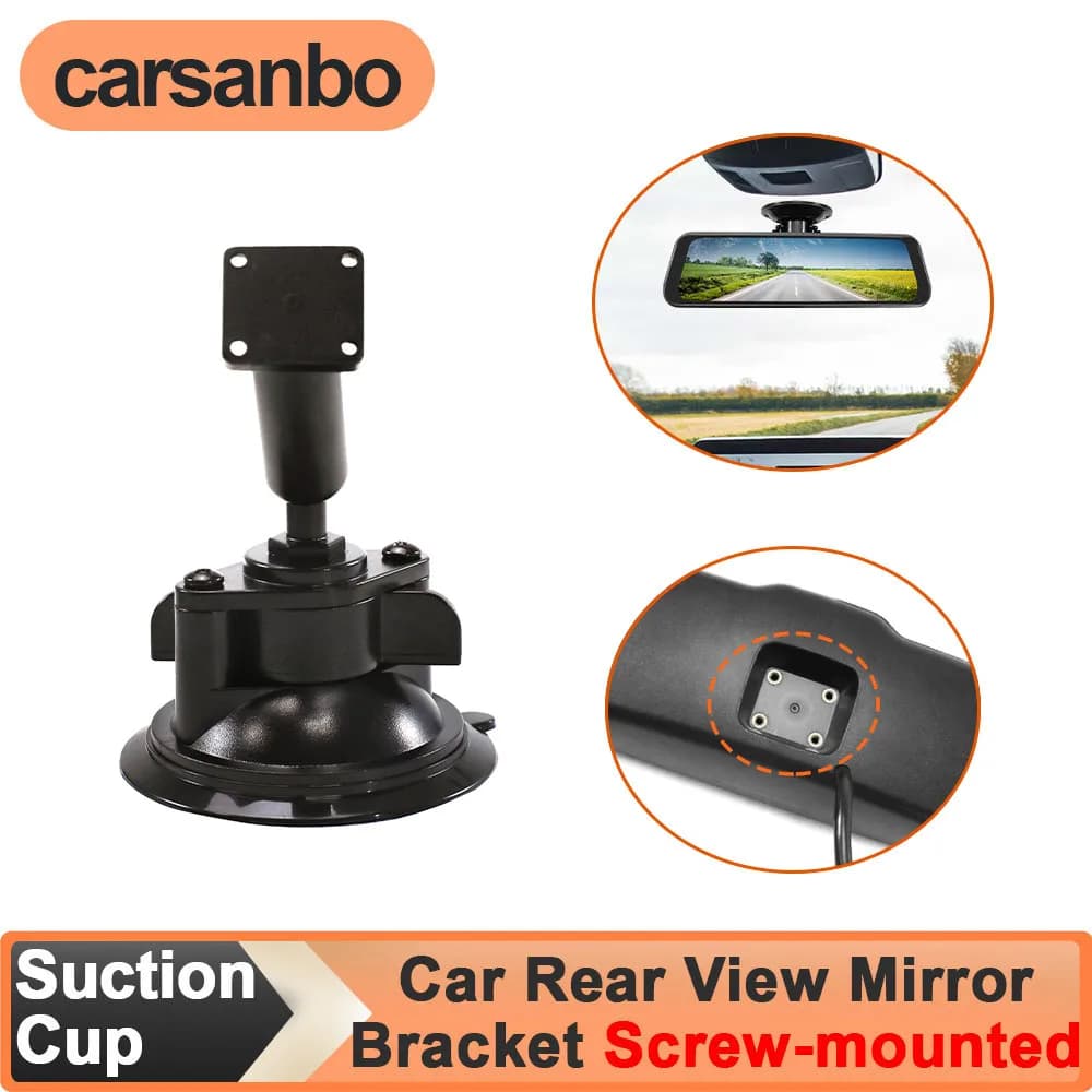 Carsanbo Universal Suction Cup Holder Vehicle Monitor Display Mounting Bracket for Car Interior Rearview Mirror Windshield Stand